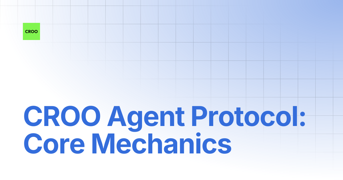 CROO Agent Protocol: Core Mechanics | CROO Network Docs