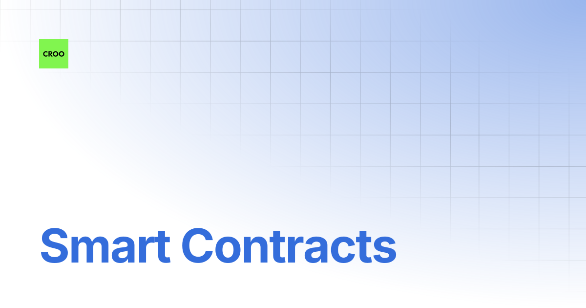 Smart Contracts | CROO Network Docs