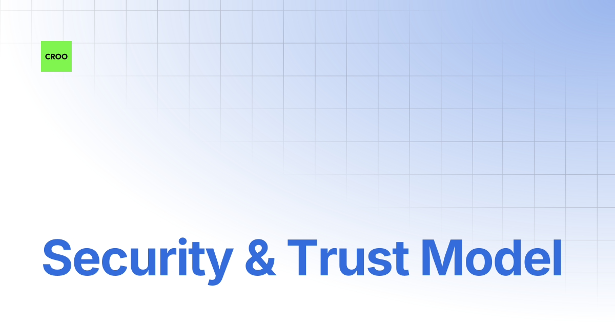 Security & Trust Model | CROO Network Docs